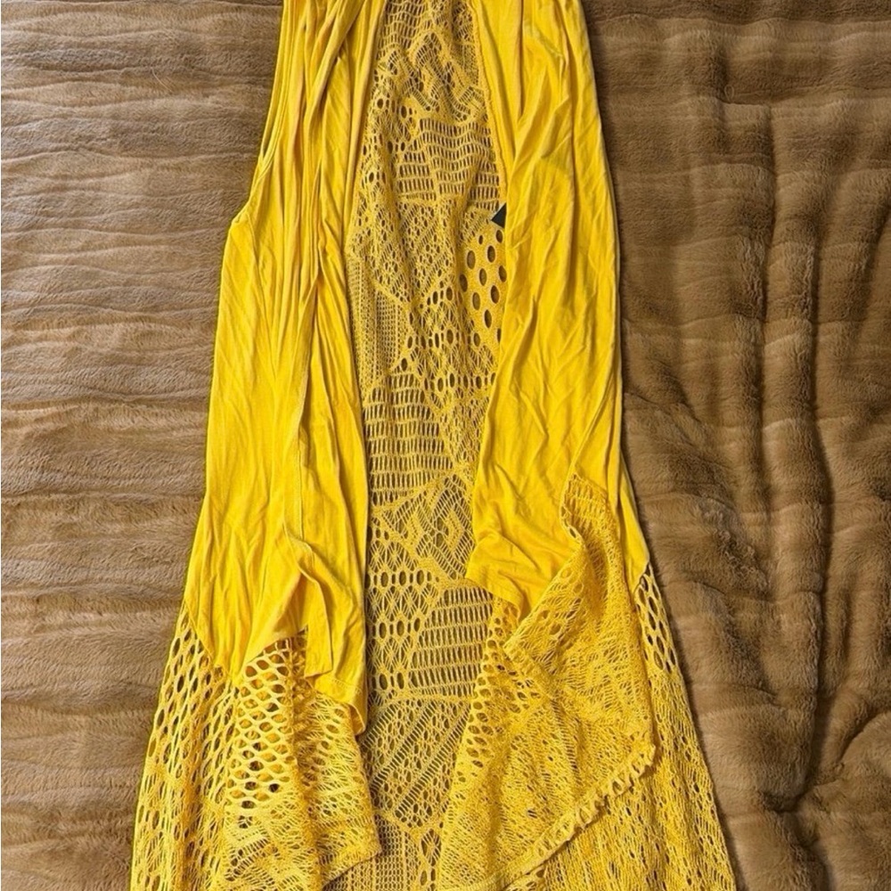 Yellow Lace Cover Up
